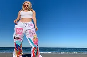 Unisex Handpainted Artist Scrub Draw String Pants