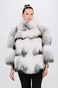 ARCTIC MARBLE FOX JACKET — The Fur Source of NY