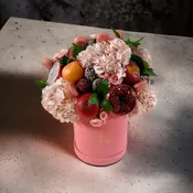 Fruit Fiesta – Premium Blush Fresh Fruit Gift Arrangement