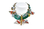 Agate Butterfly Choker XI with Pin (CHBF-11)