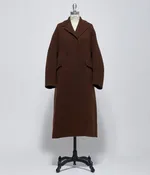 AW26 Boboutic Womens Chestnut Gemini Lapel Coat