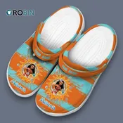 Custom Name Moana Paint Splatter Graphics Classic Crocs