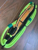 2" Off Set Lime Green Nylon on Black Poly Pro 9/7 RH or LH 7/8" x 3/4" EPT Bull Ropes - 16'