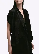 Abstraction Top - Black Velour