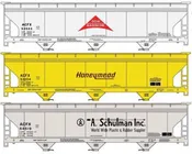Accurail HO 8176 - Kit - ACF 47' 3-Bay Center-Flow Covered Hoppers Kit (3-Car)