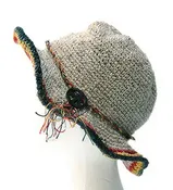 Rasta Hemp Peace Tour Hat with Peace Button