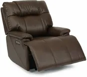 Garrett Power Recliner With Power Headrest & Lumbar In Walnut