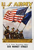 American Vintage Poster "U.S. Army | Guardian of the Colors" by Tom Woodburn, 1940