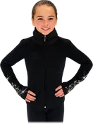 Chloe Noel JS883P Contrast Elite Polartec figure Skating jacket with Thumb holes