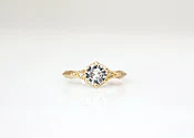 Cassiopeia Ring With White Sapphire + White Diamonds | 14k Yellow Gold | One Of A Kind — TYTIN