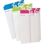 Ampad To Do List Notepad 50 Sheets - 5" x 8" Sheet Size - White Paper - Assorted Cover - Micro Perforated - 6 / Pack