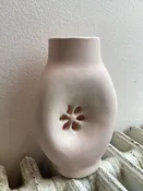 Erika Christine Pink Satin Daisy Vase