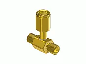 CGA 347 Brass Manifold Coupler Tee