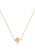 16" Necklace Gold - Signature Cross Small Gold | enewton