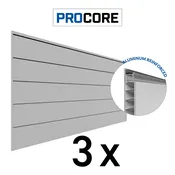 4 ft. x 8 ft. XL PROCORE Slatwall – 3 Pack 96 sq ft