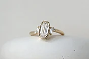 Aurora Ring with 1.01ct Lab Emerald Cut  Diamond — TYTIN
