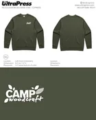 UP-EMB-79337 Camp Woodcraft Embroidered Sweaters - Israel Serna - 250 Min Qty (Bulk)