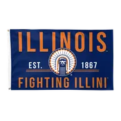 Fighting Illini 3X5 Deluxe Vintage Navy Chief Flag