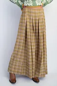 Bracken Plaid Wide-Leg Pants
