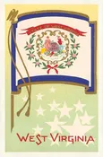 West Virginia State Flag - Vintage Image, Magnet