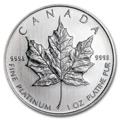 1oz Platinum Canadian Maple Leaf