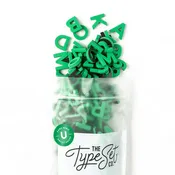 1" Uppercase Grass Green Magnetic Letters + Numbers -200pcs