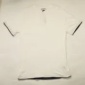 CAV-White T-Shirt with Gray Trim