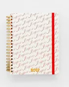 12 Month Planner Large - Bonjour Ivory