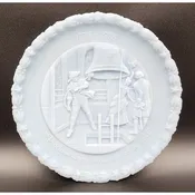 Fenton 1976 Bicentennial Liberty Bell Plate Raised Relief 8.25" USA Collectable