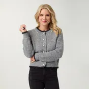 Arun Button Front Cardigan with Pearls