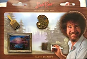 The Bob Ross Paint Brush Canvas Pin Set —  SLOTH STEADY