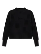 Ginger Square Jacquard Knit V-Neck Top