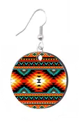 Aztec Tribal - Round Earring Design