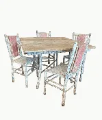 Early 1900s Rustic Hickory Dining Set by Old Hickory Furniture Co.