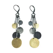five hammered disc earring