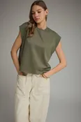 all the possibilities pullover top - olive
