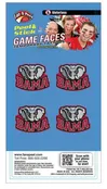 Alabama Roll Tide Fan A Peel  Bama Face Tattoo