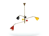 3-Arm Ceiling Light by Angelo Lelii for Arredoluce