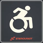 Active Handicap Stencil - 39" or 48"