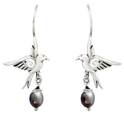 Spiral Bird Earrings
