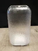 Dimpled Round Edge Square Glass Vase