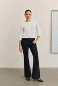 Asher Mid-Rise Flared Jeans - Black