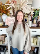 Easel Long Sleeve Mineral Washed Thermal Top