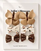 6-Piece Hair Clip Set - Brown Sugar