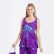 Beach Belle Empire Waist Hawaiian Tank Top
