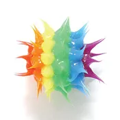 10MS525: Rubber Round Rainbow 10mm - 5PPK