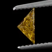 0.20ct GEOMETRIC DIAMOND FANCY ORANGE YELLOW TRIANGLE TRILLION NATURAL LOOSE