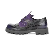 Curtis - Black/Purple | Lace-Up Derby Shoes With Crown Tongue | Fluevog Shoes