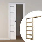 2/0 x 6/8 Pocket Door Prebuilt Wood Frame with Hardware