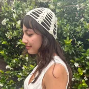 Crochet Juliet Cap in Ivory